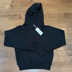 Eterne Black Shrunken Hoodie
